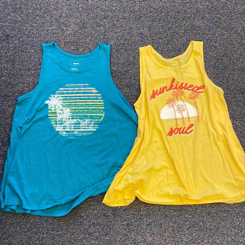 Two Sonoma Goods Tank tops. One New with tags!